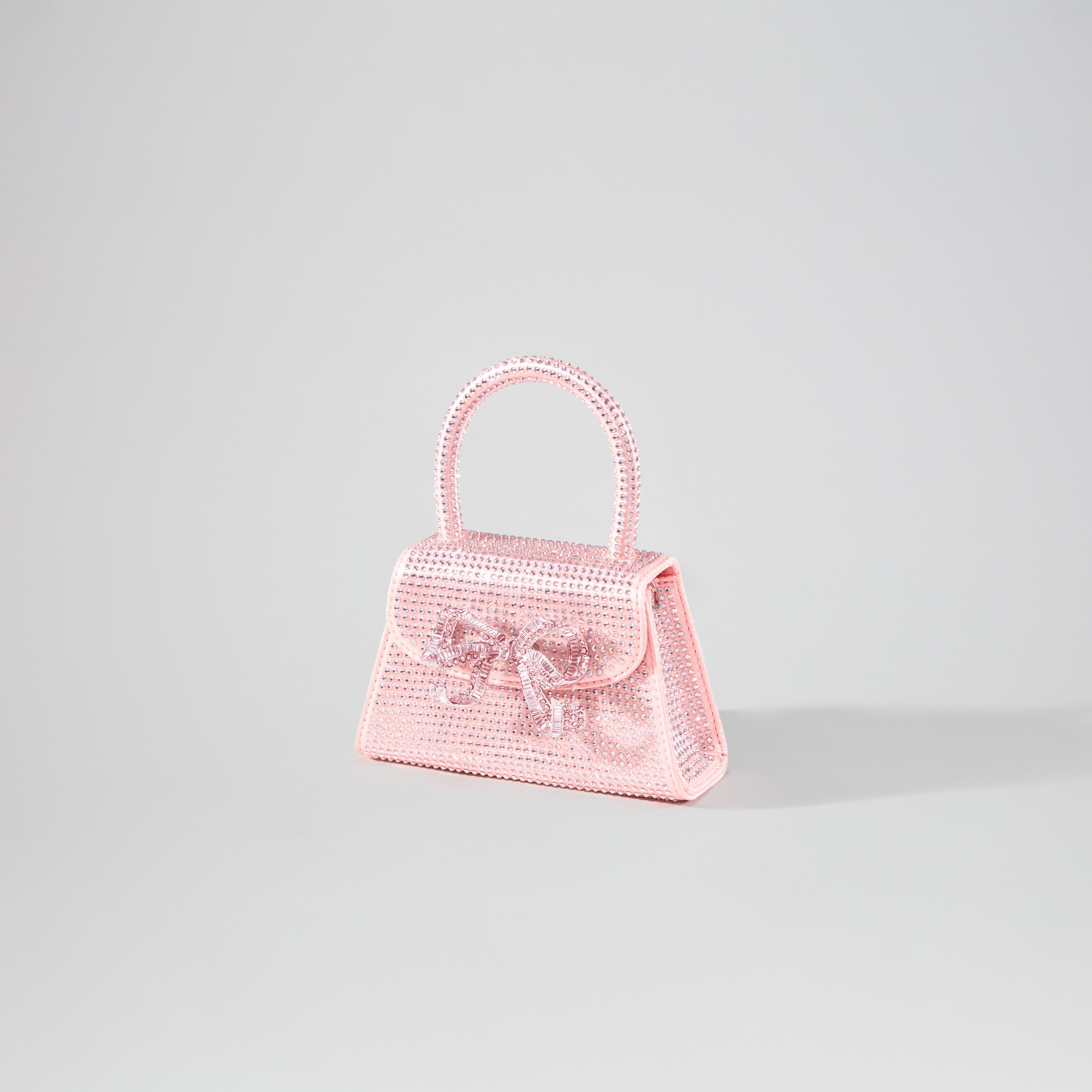 Pink Rhinestone Micro Bow Bag – self-portrait-EU