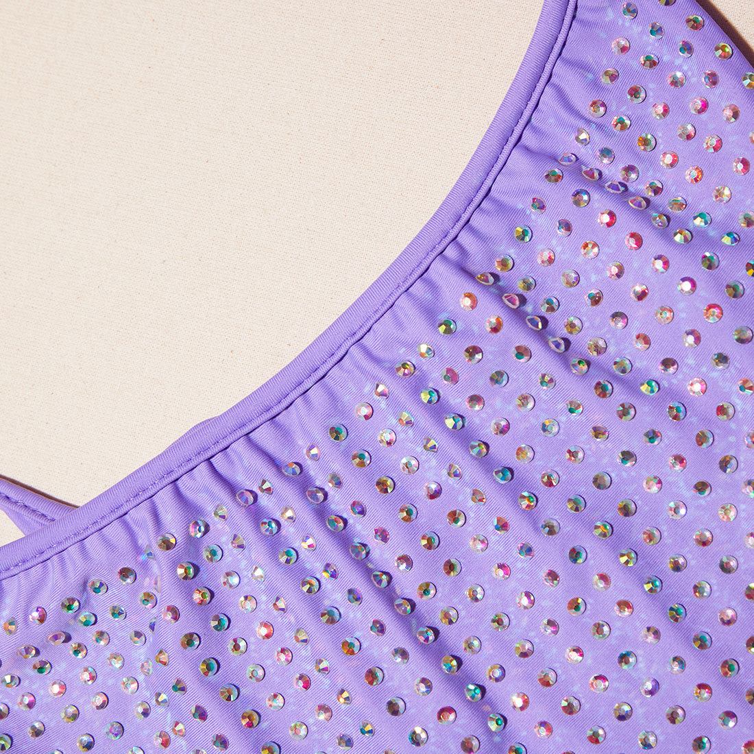 Purple Rhinestone Bikini Brief