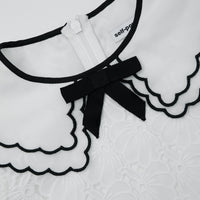 White Floral Chiffon Dress