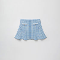 Baby Blue Knit Mini Skirt