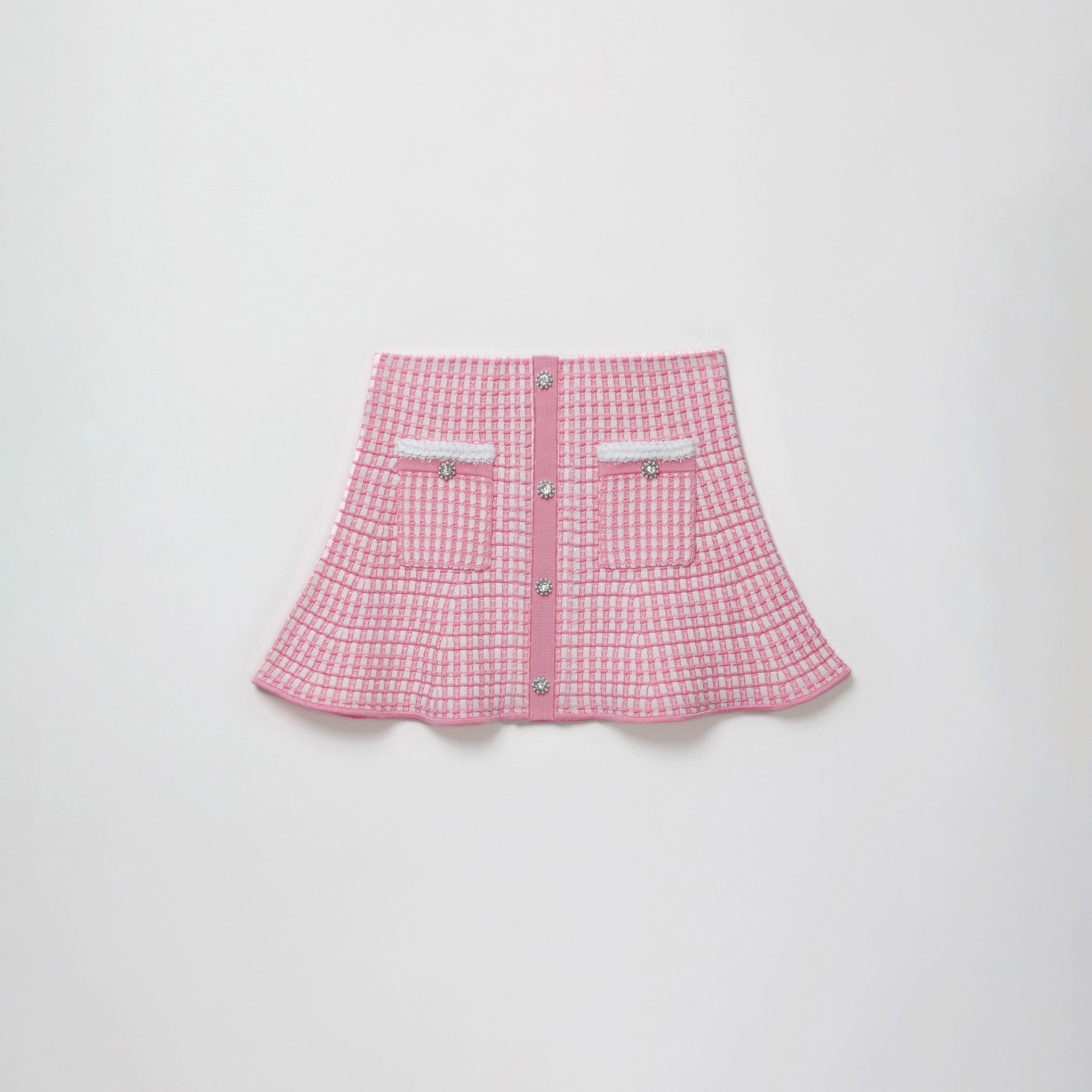 Bright Pink Knit Mini Skirt