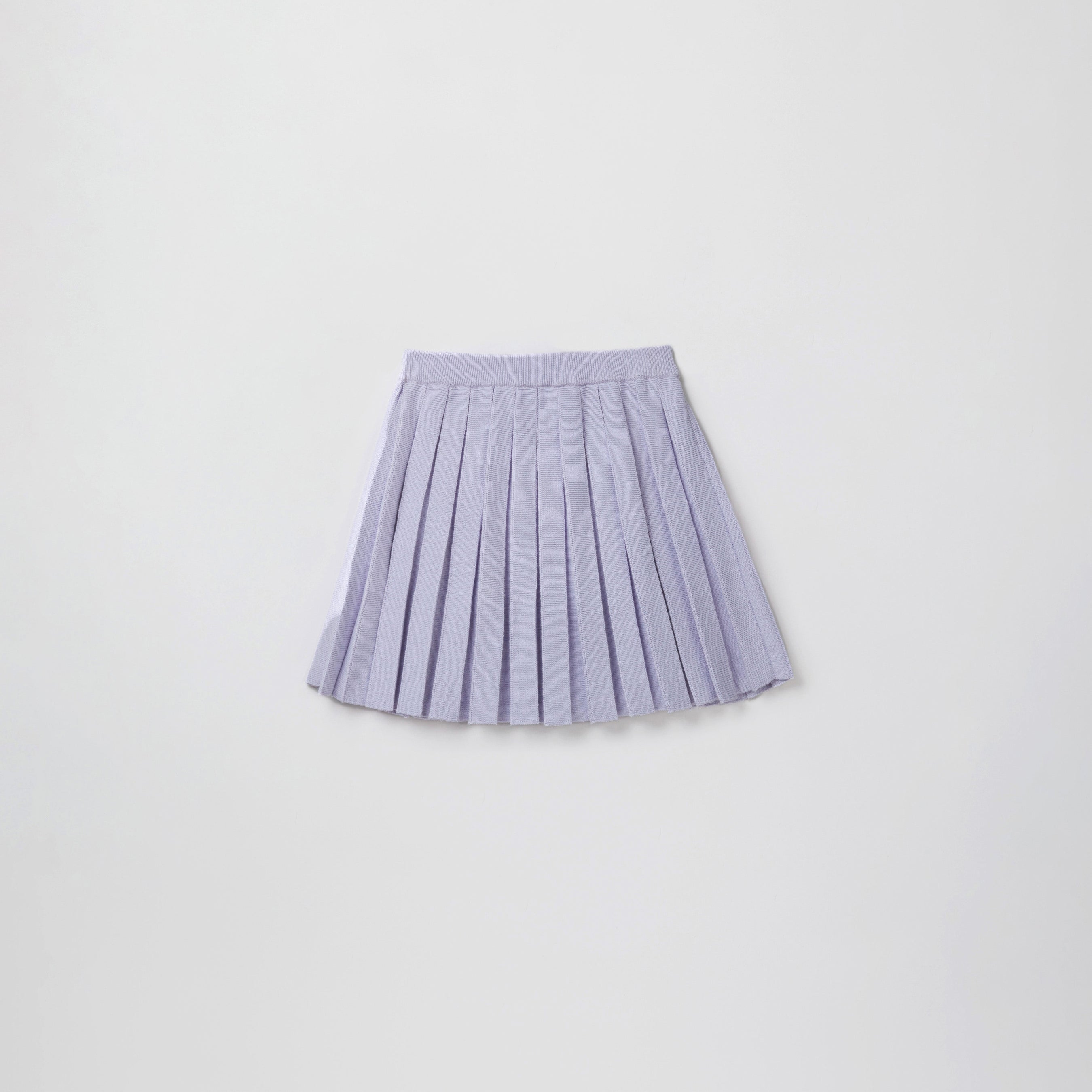 Lilac Knit Pleated Skirt