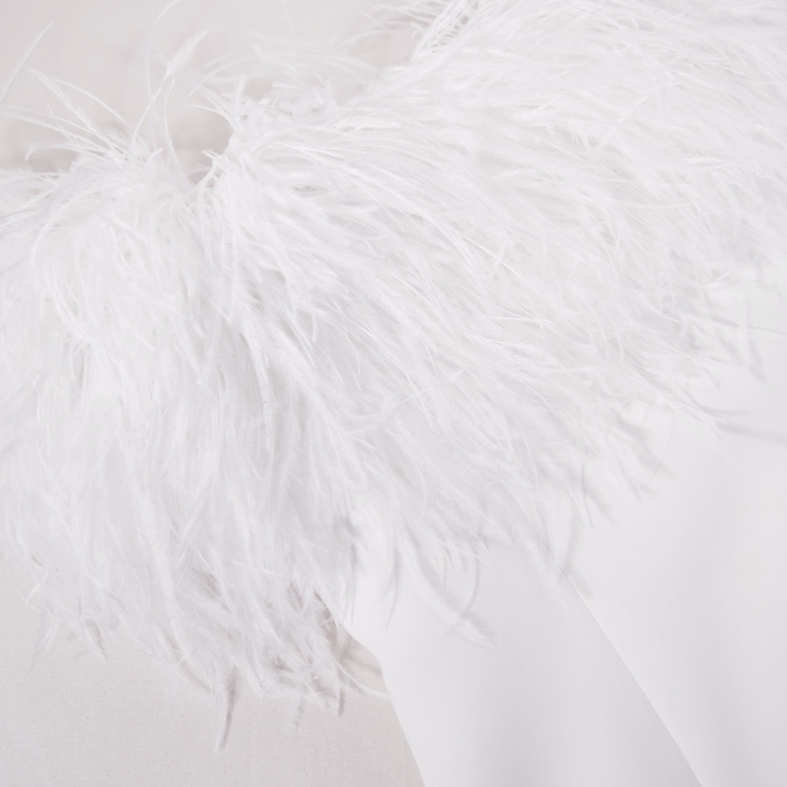 White Feather Mini Dress