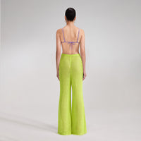 Green Beaded Trousers