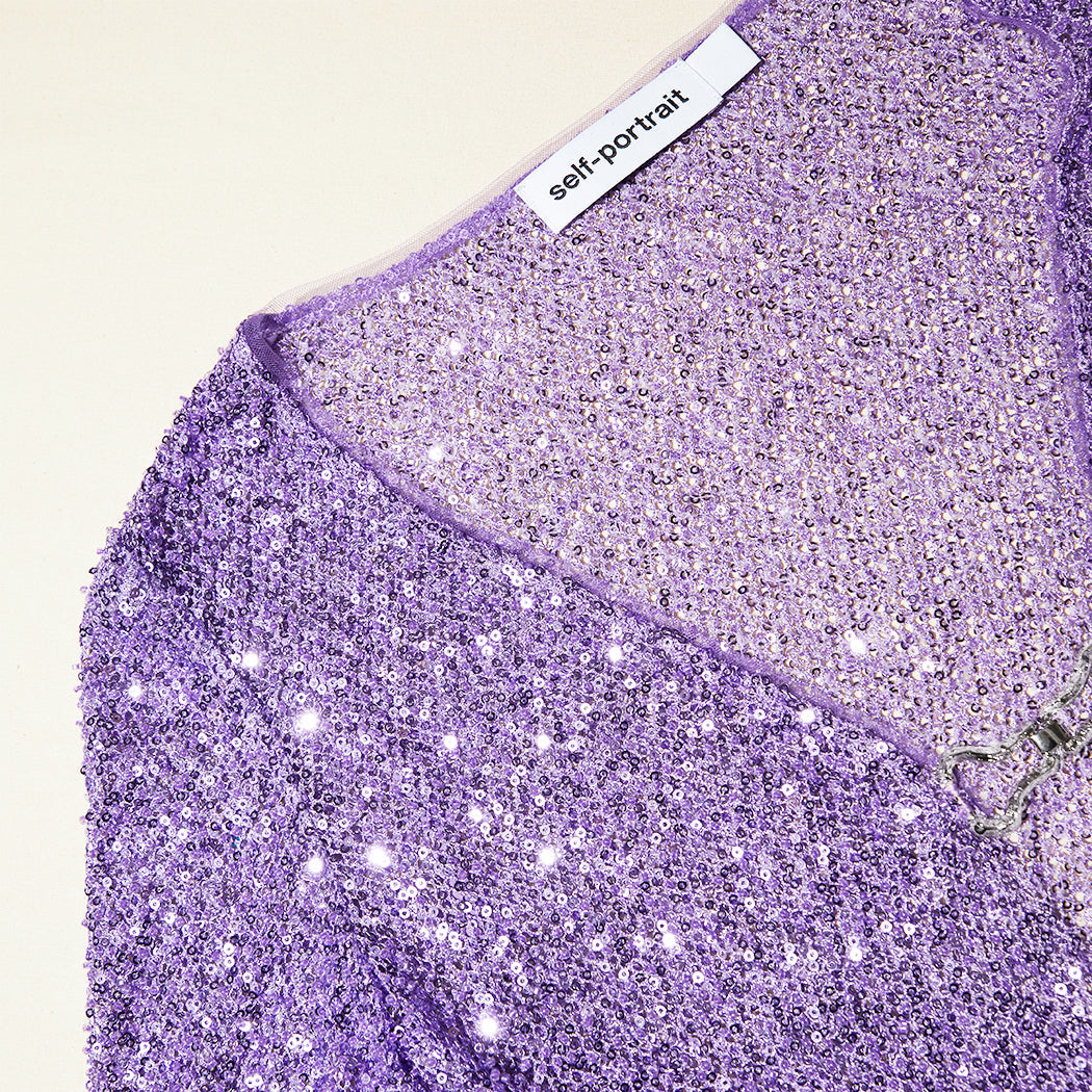 Purple Beaded Cardigan