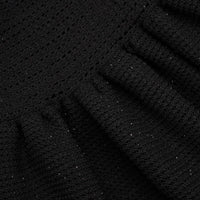 Black Crochet Knit Midi Dress