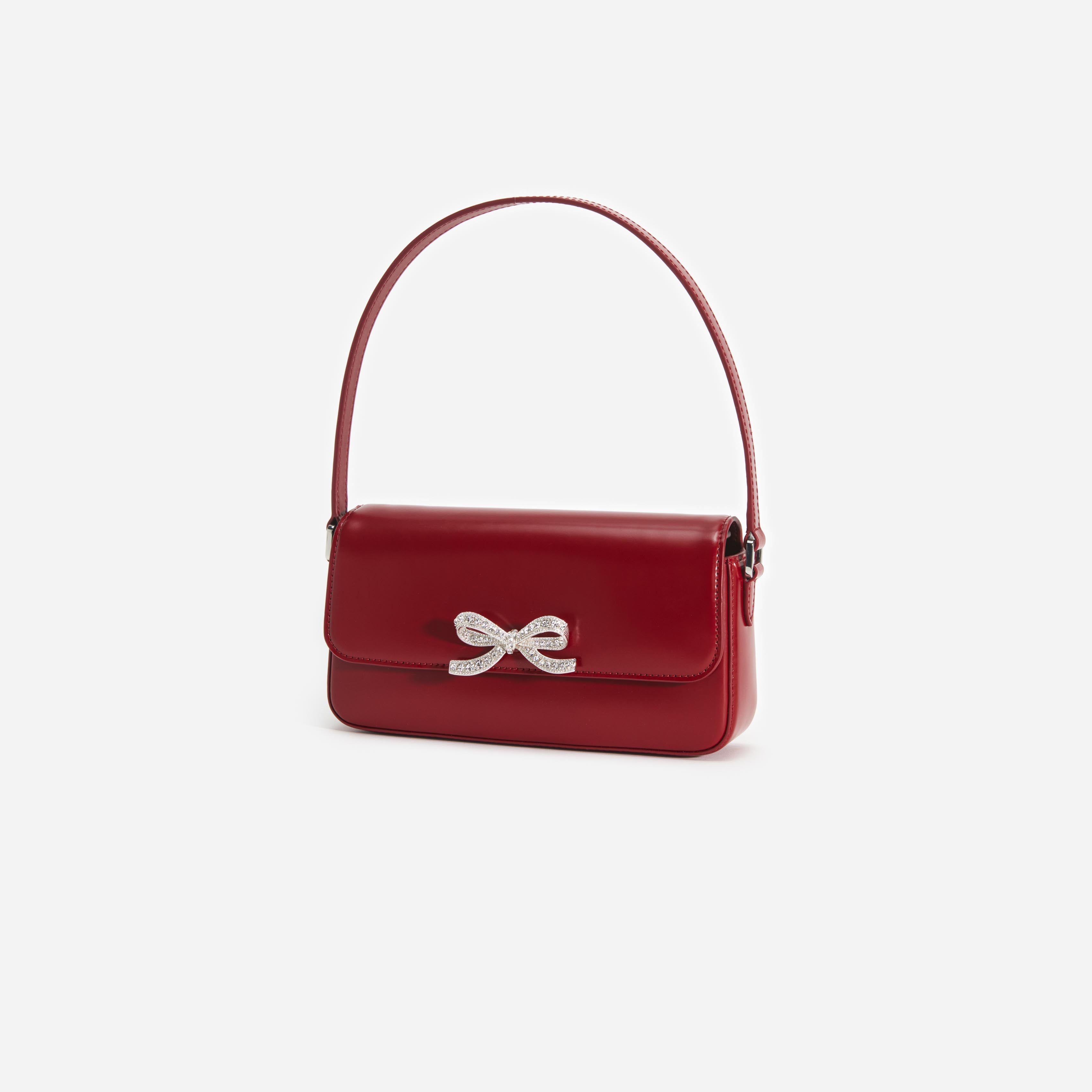 Burgundy Leather Shoulder Bag