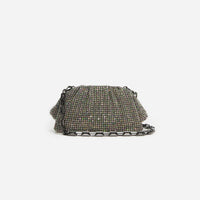 Multi Rhinestone Chainmail Clutch Bag