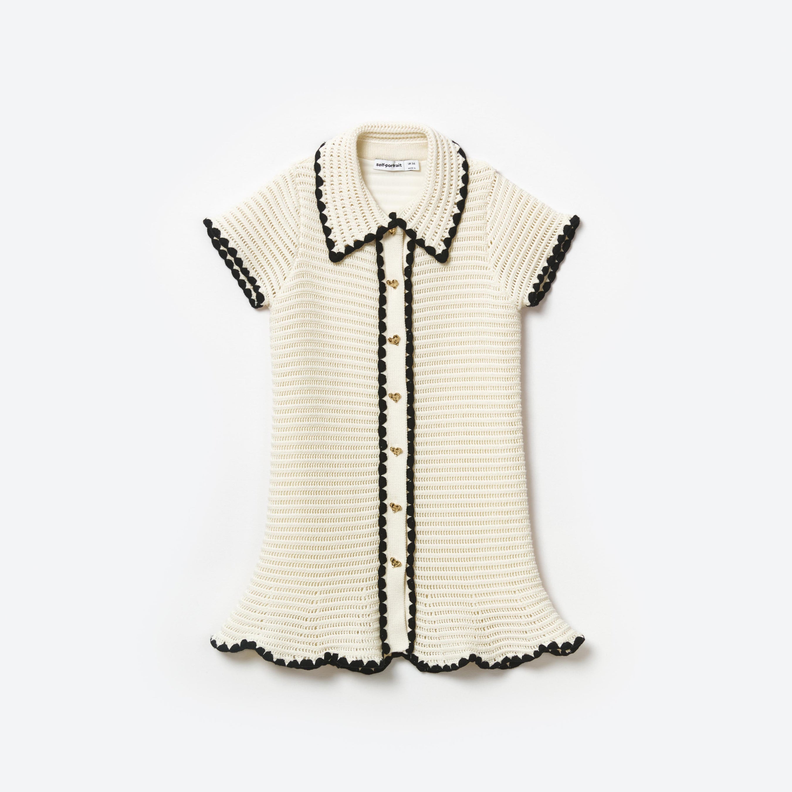 Cream Crochet Mini Dress