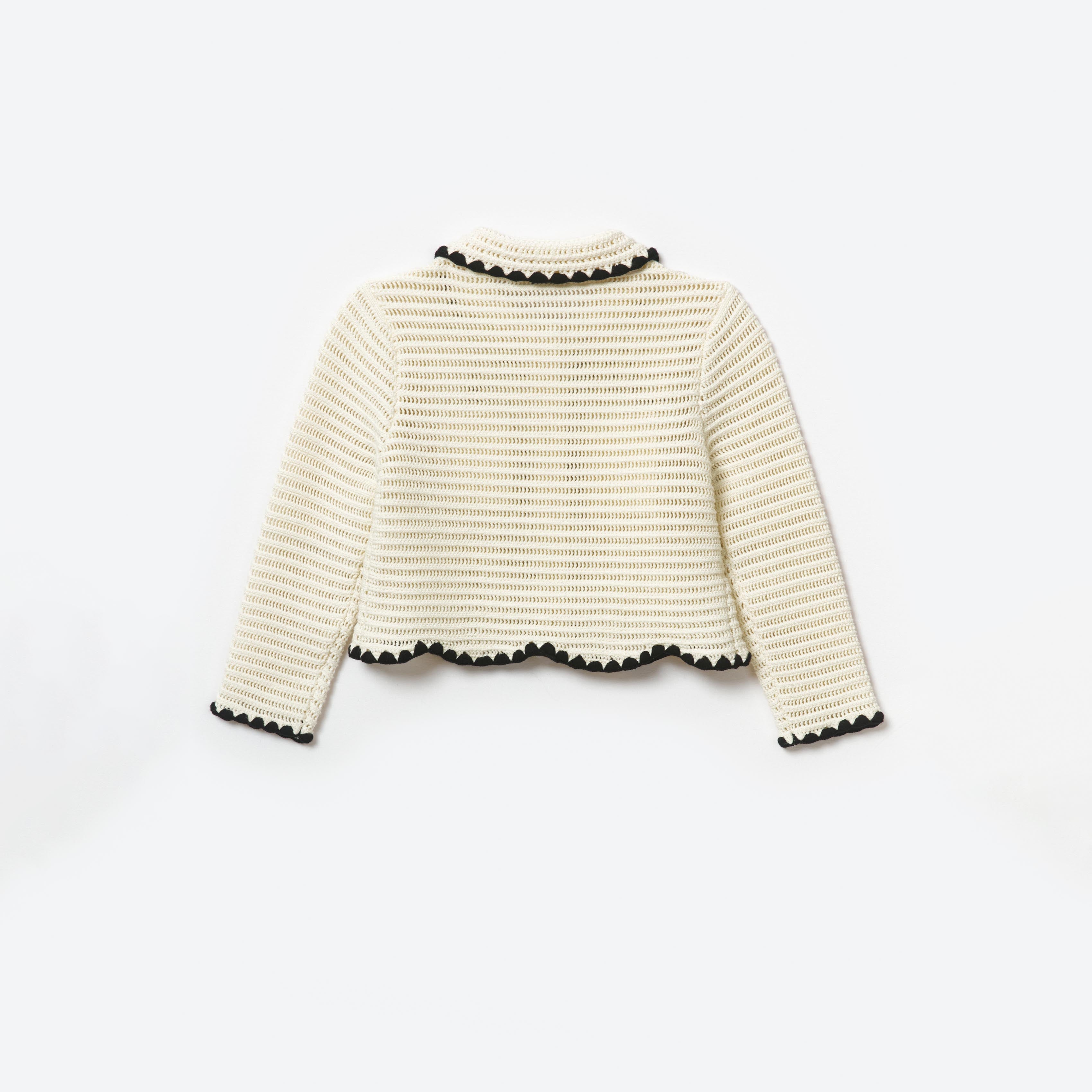 Cream Crochet Cardigan