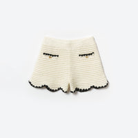 Cream Crochet Short