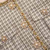 Gold Boucle Cropped Jacket