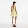 Yellow Cotton Broderie Mini Dress