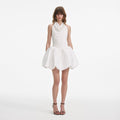 White Halter Neck Mini Dress