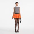 Orange Taffeta Skort