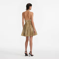 Gold Fil Coupe Mini Dress