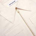 Cream Twill Midi Dress