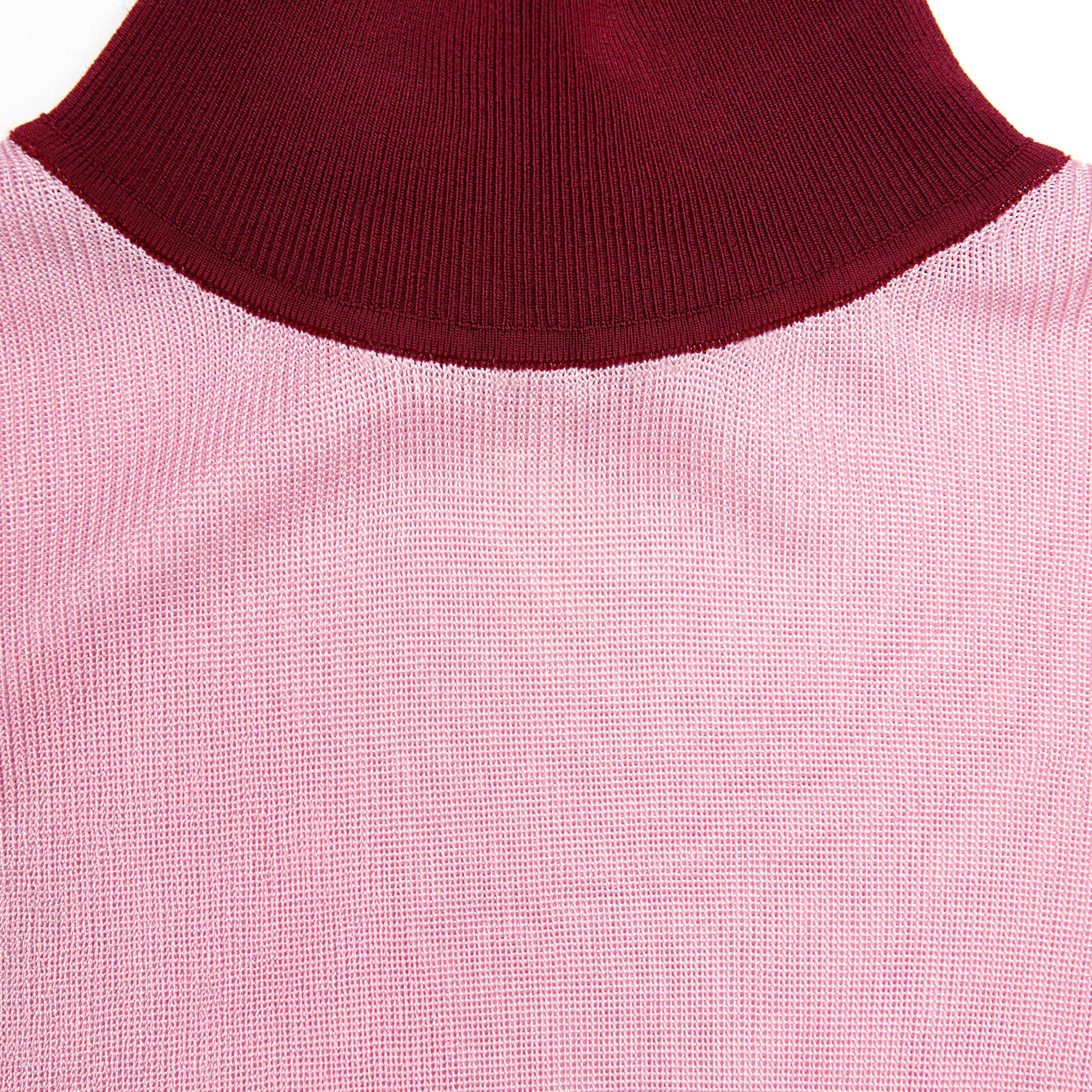 A close up of the fabric for the Pink Viscose Knit Short Sleeve Top