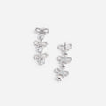 Micro Bow Crystal Tiered Earrings