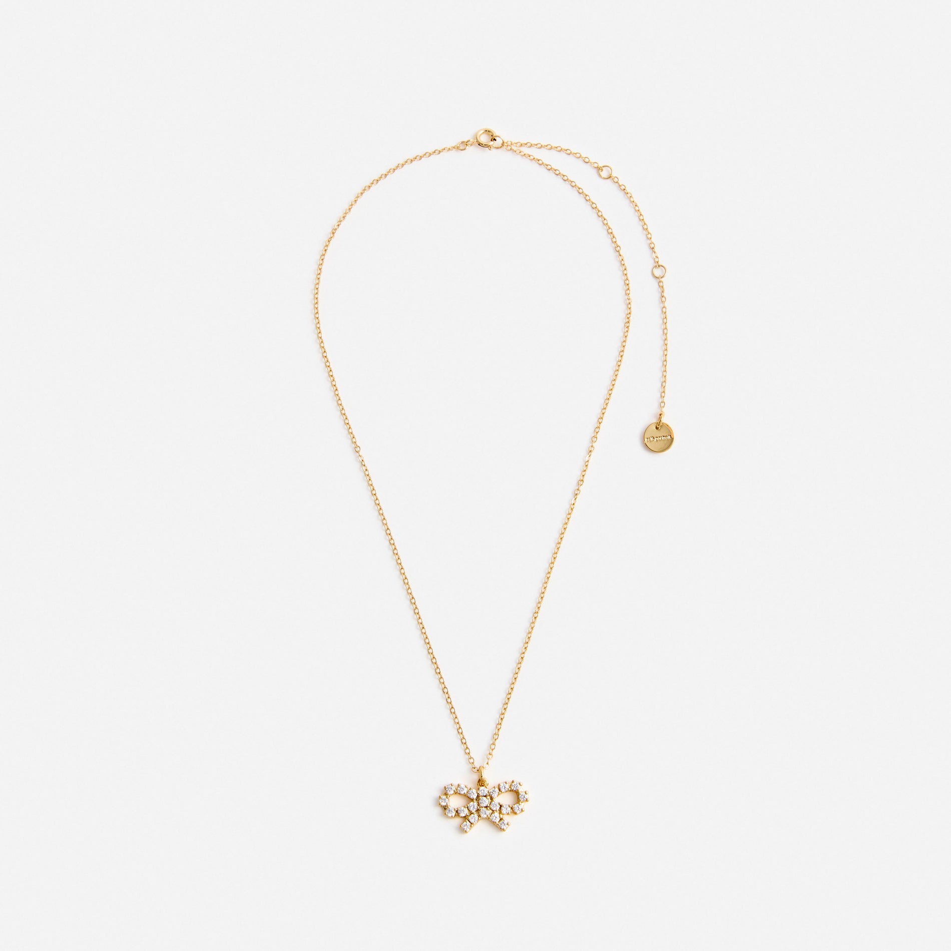 Micro Gold Bow Necklace