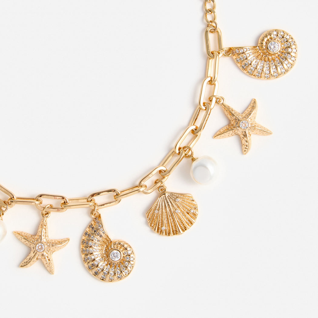 Gold Multi Charm Bracelet
