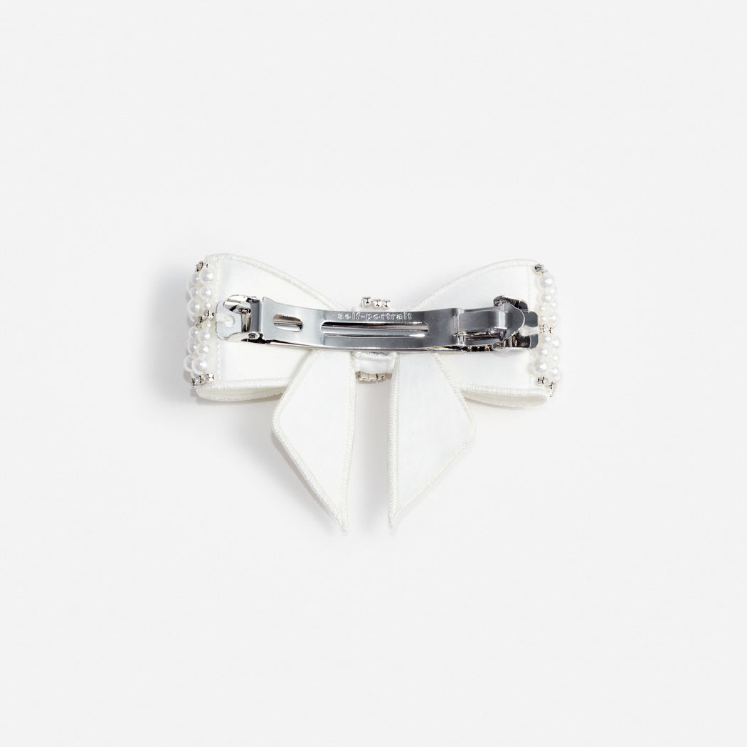 Pearl Crystal Bow Hairclip