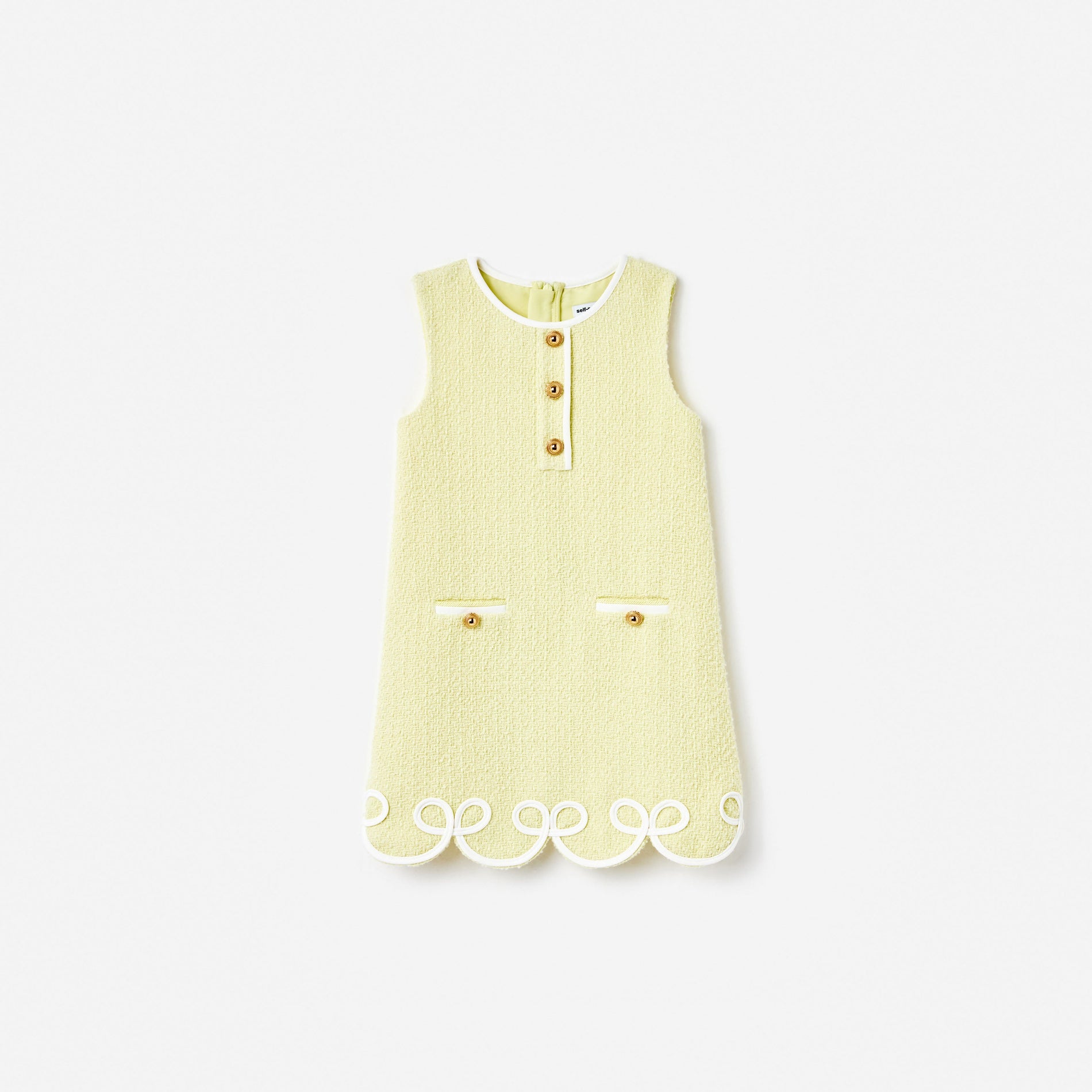 Yellow Boucle Dress