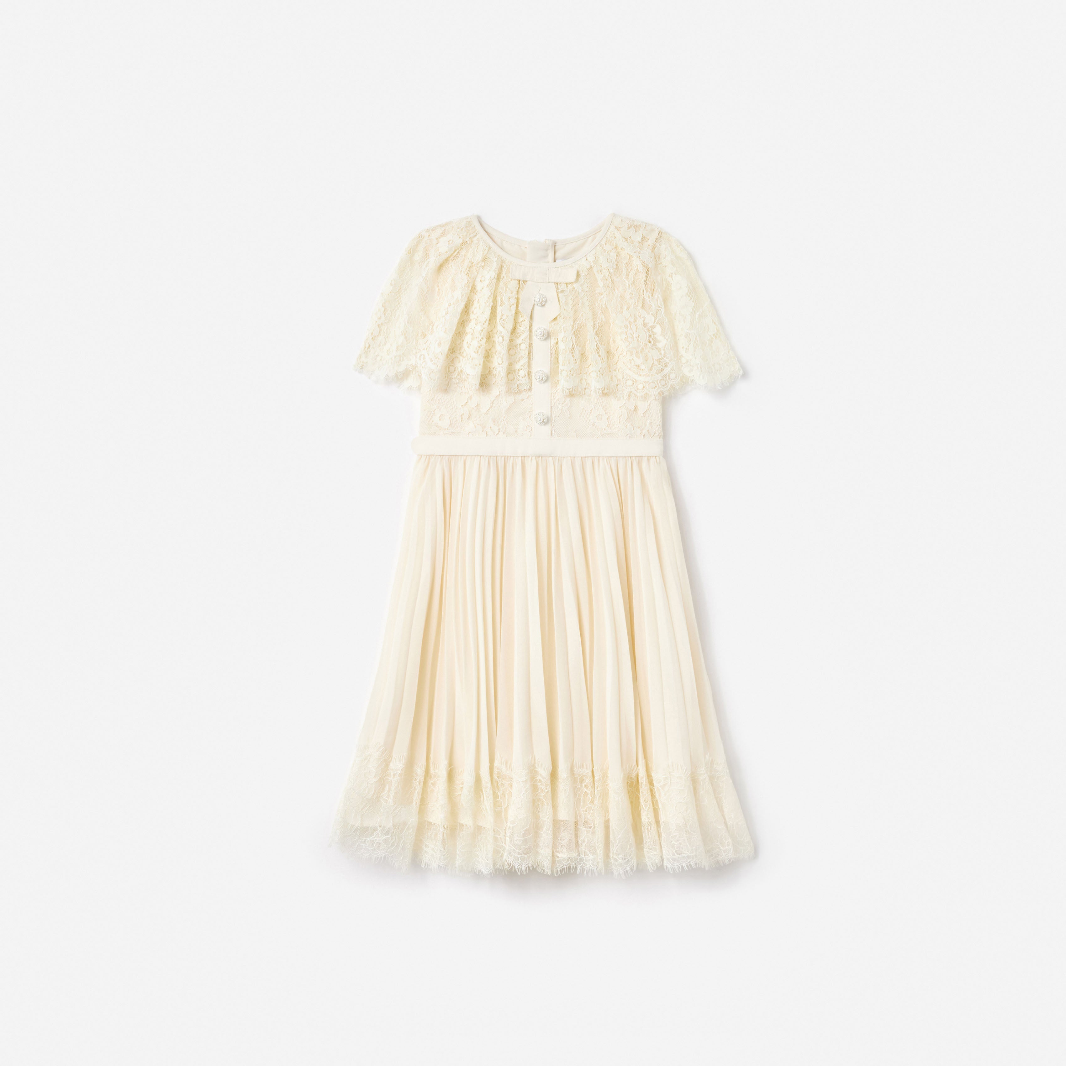 Cream Lace Cape Dress