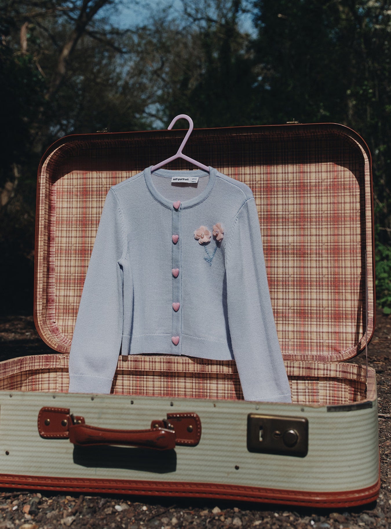 Lilac Sequin Flower Embroidered Knit Cardigan