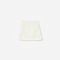 Cream Textured Bow Detail Knit Skirt