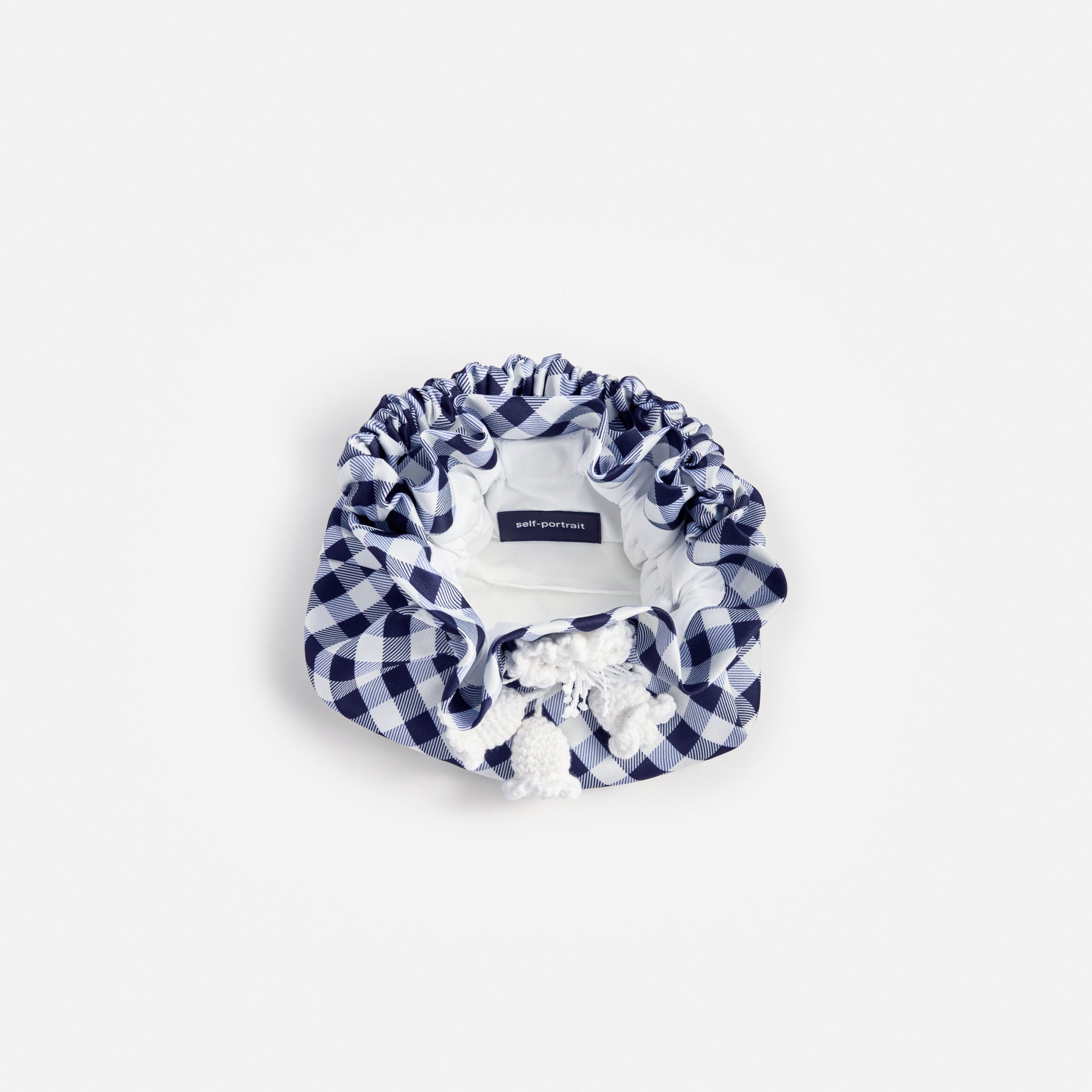 Navy Gingham Taffeta Bag