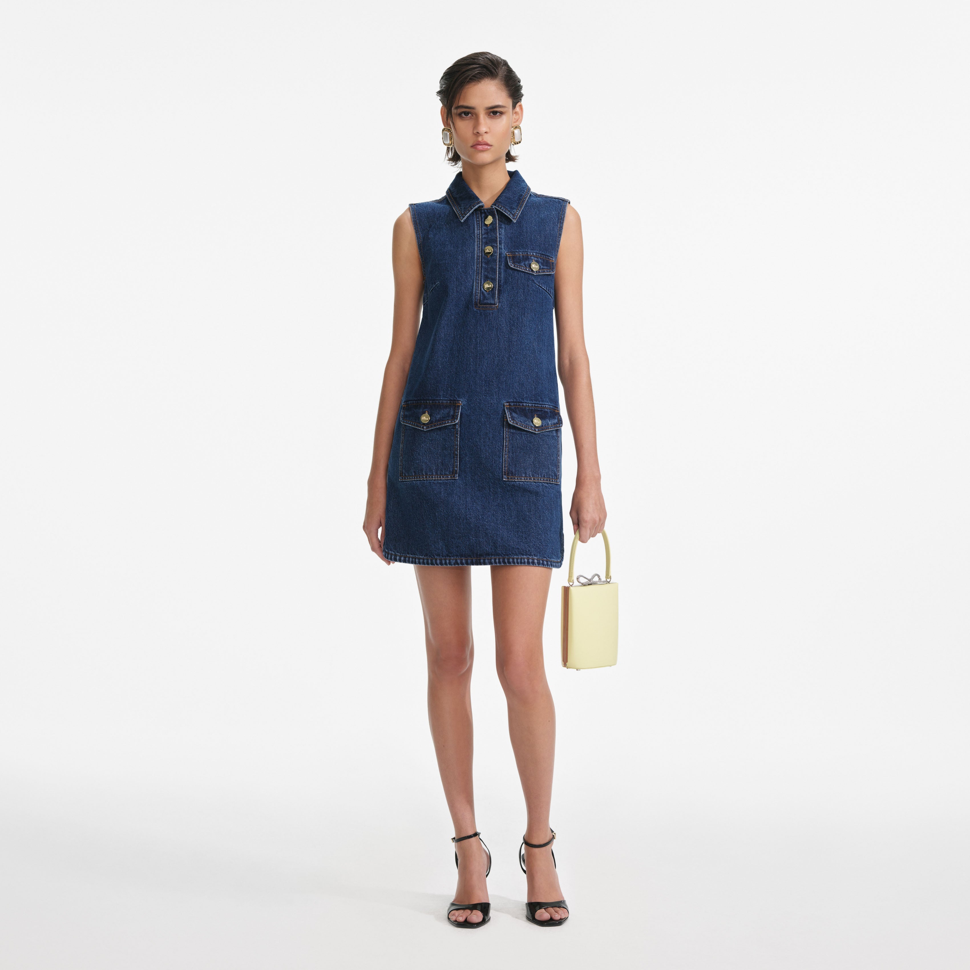 Denim Sleeveless Mini Dress