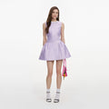 Lilac Taffeta Mini Dress