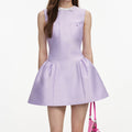 Lilac Taffeta Mini Dress