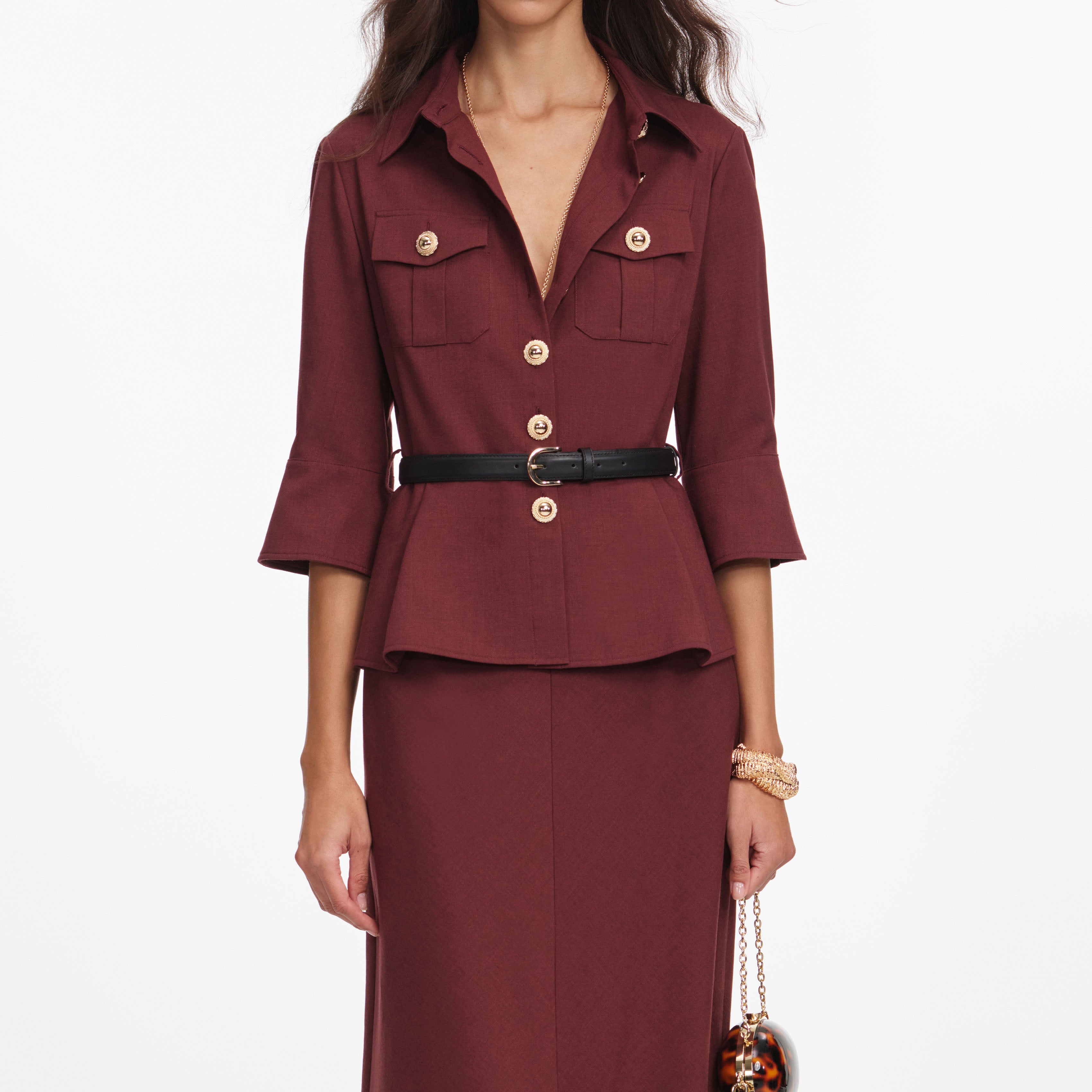 Brown Twill Maxi Dress