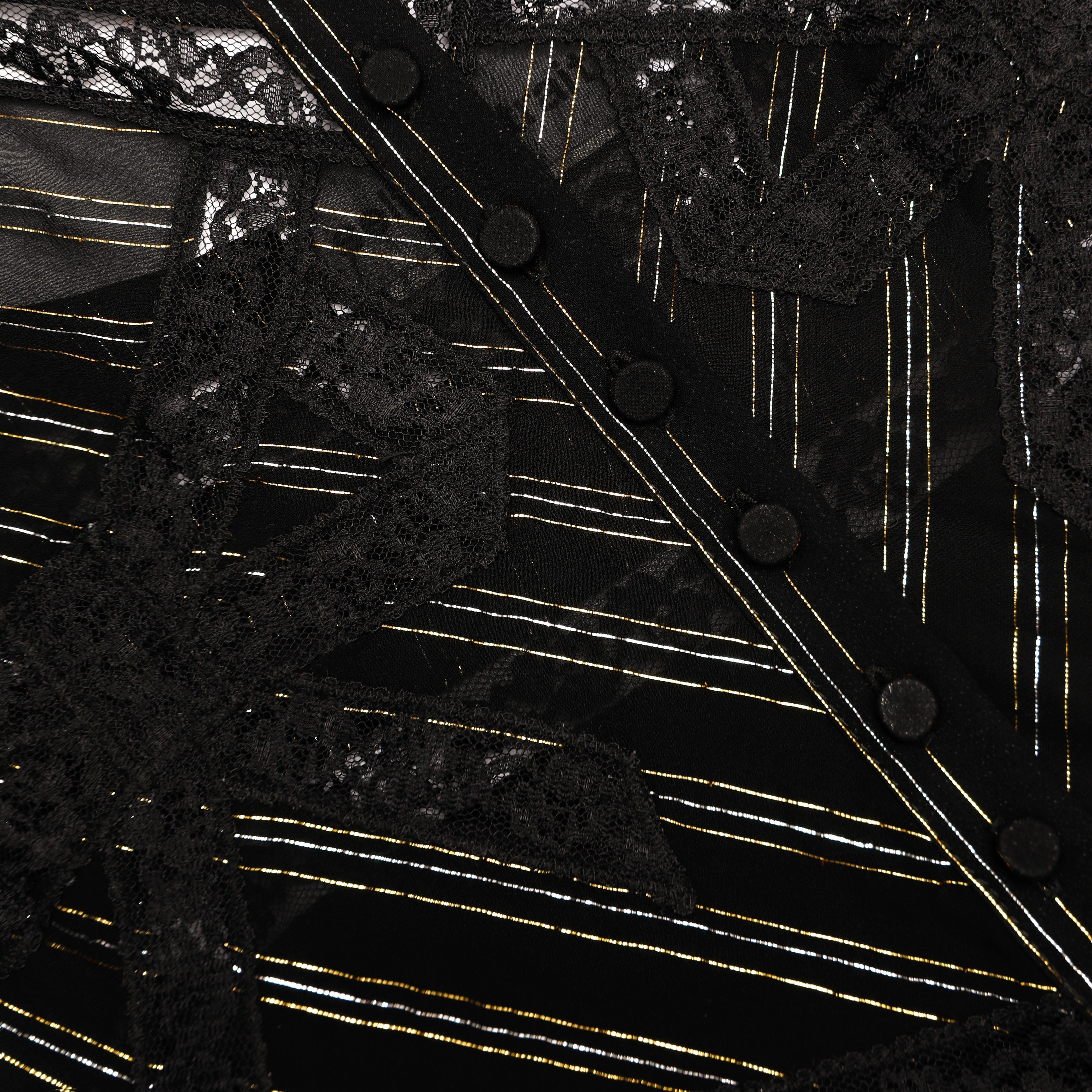 Black Lurex Stripe Pleated Maxi Dress