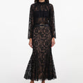 Black Lace Midi Skirt