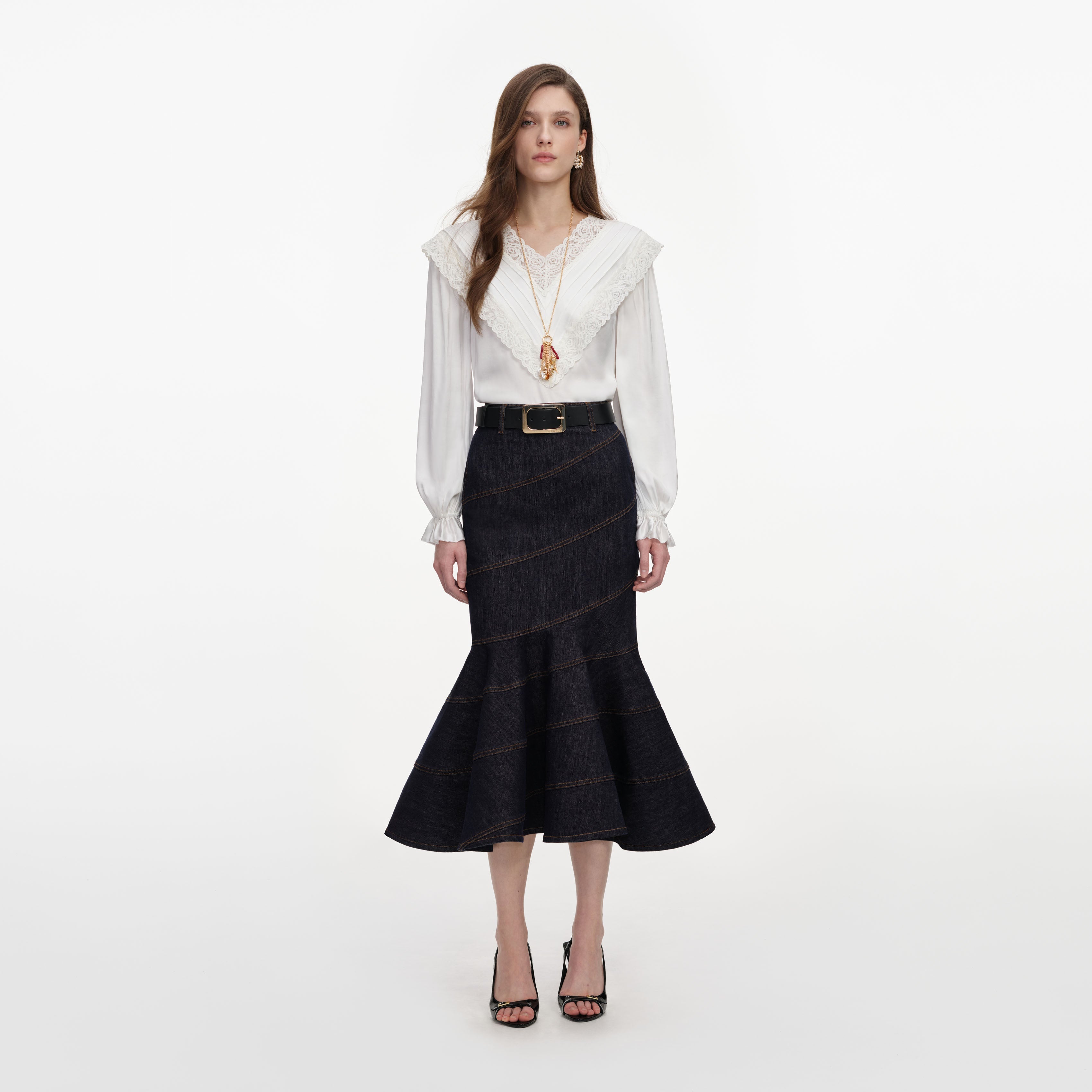 Cream Viscose Lace Top