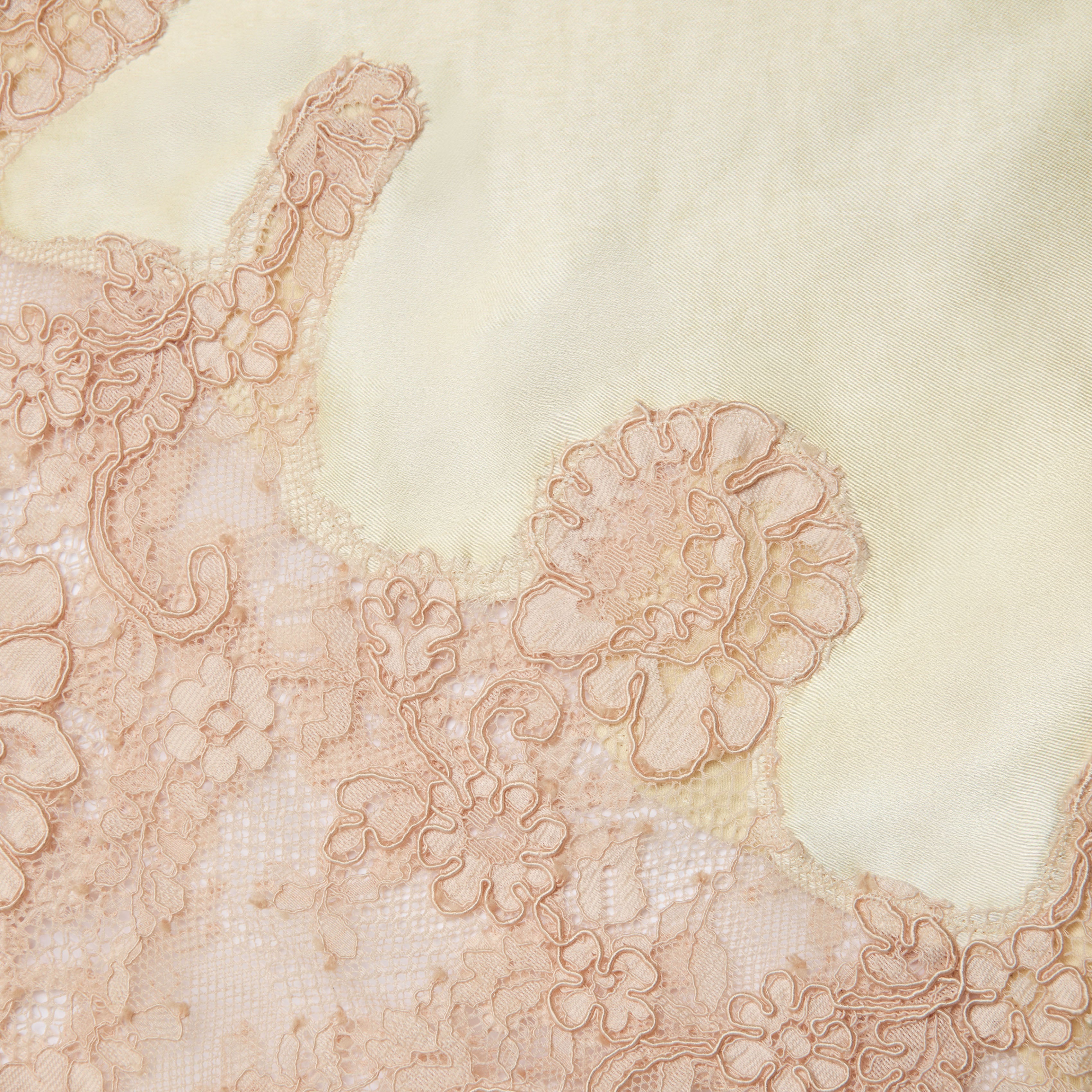 Yellow Viscose Lace Maxi Dress