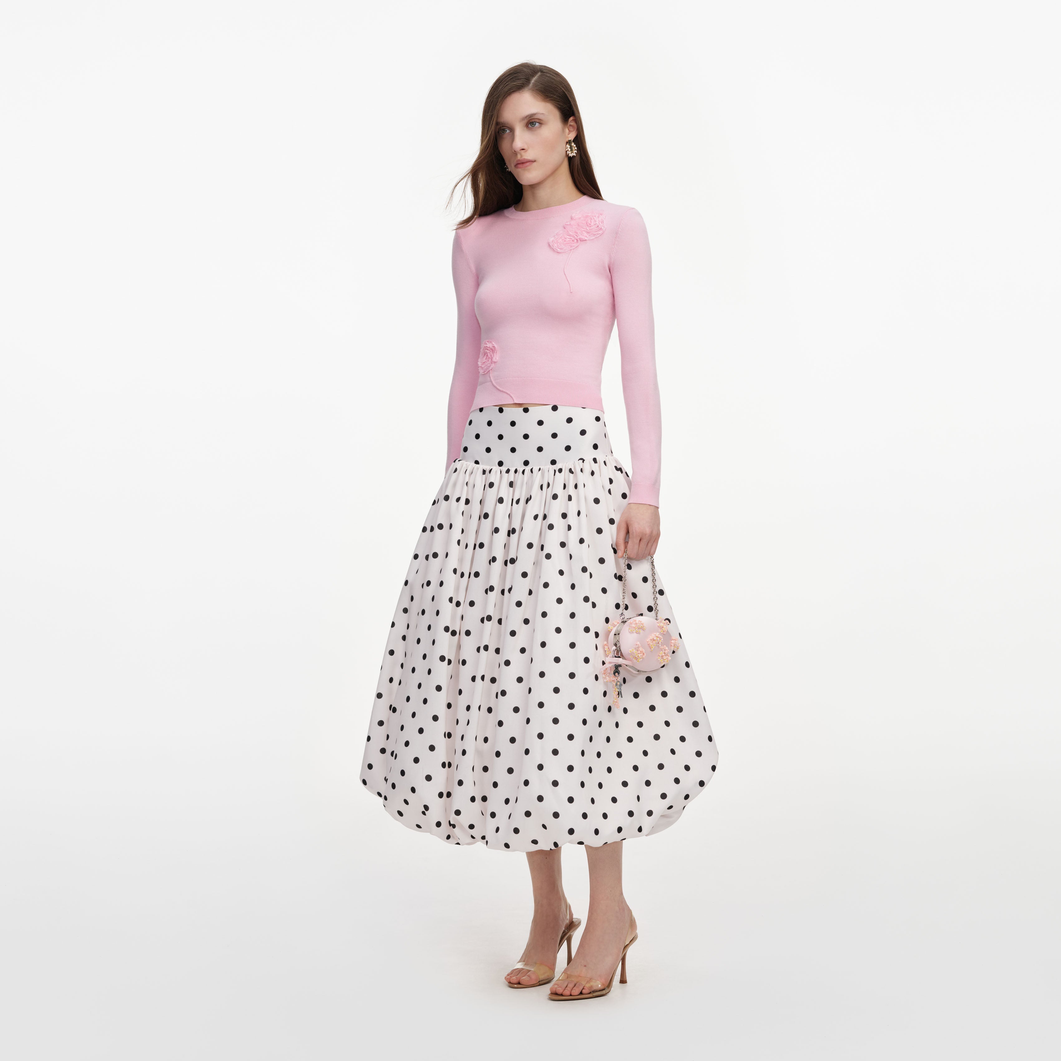 Pink Flower Knit Jumper