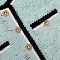 Mint Pointelle Knit Cardigan