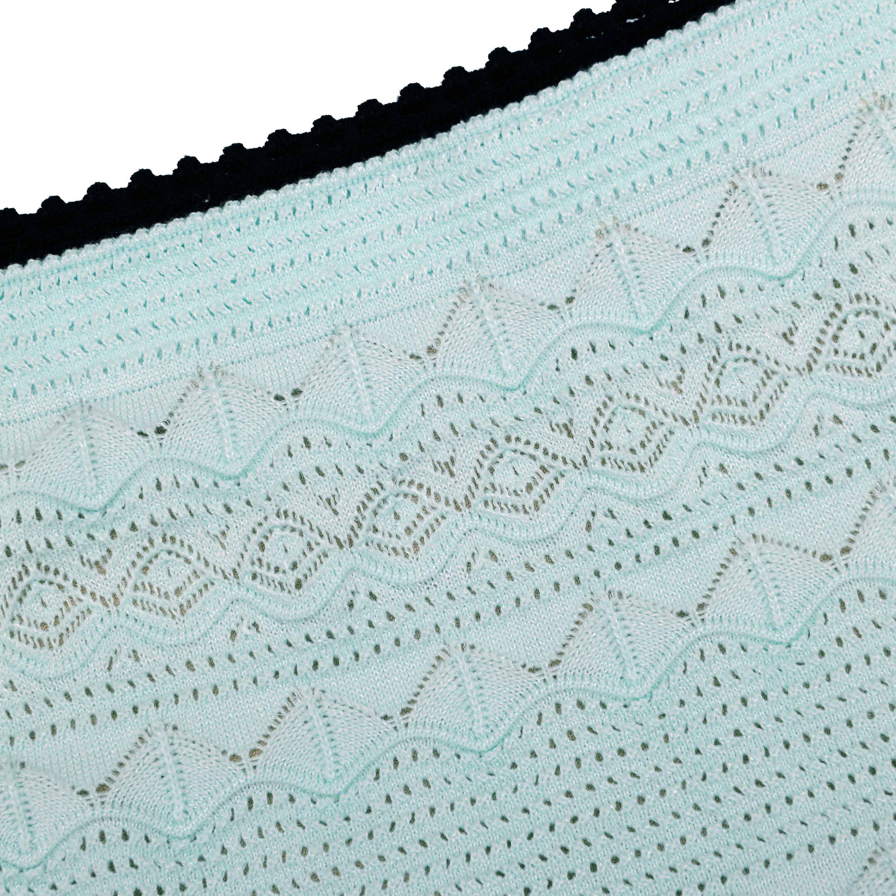 Mint Pointelle Knit Mini Skirt