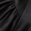 Black Taffeta Collared Mini Dress