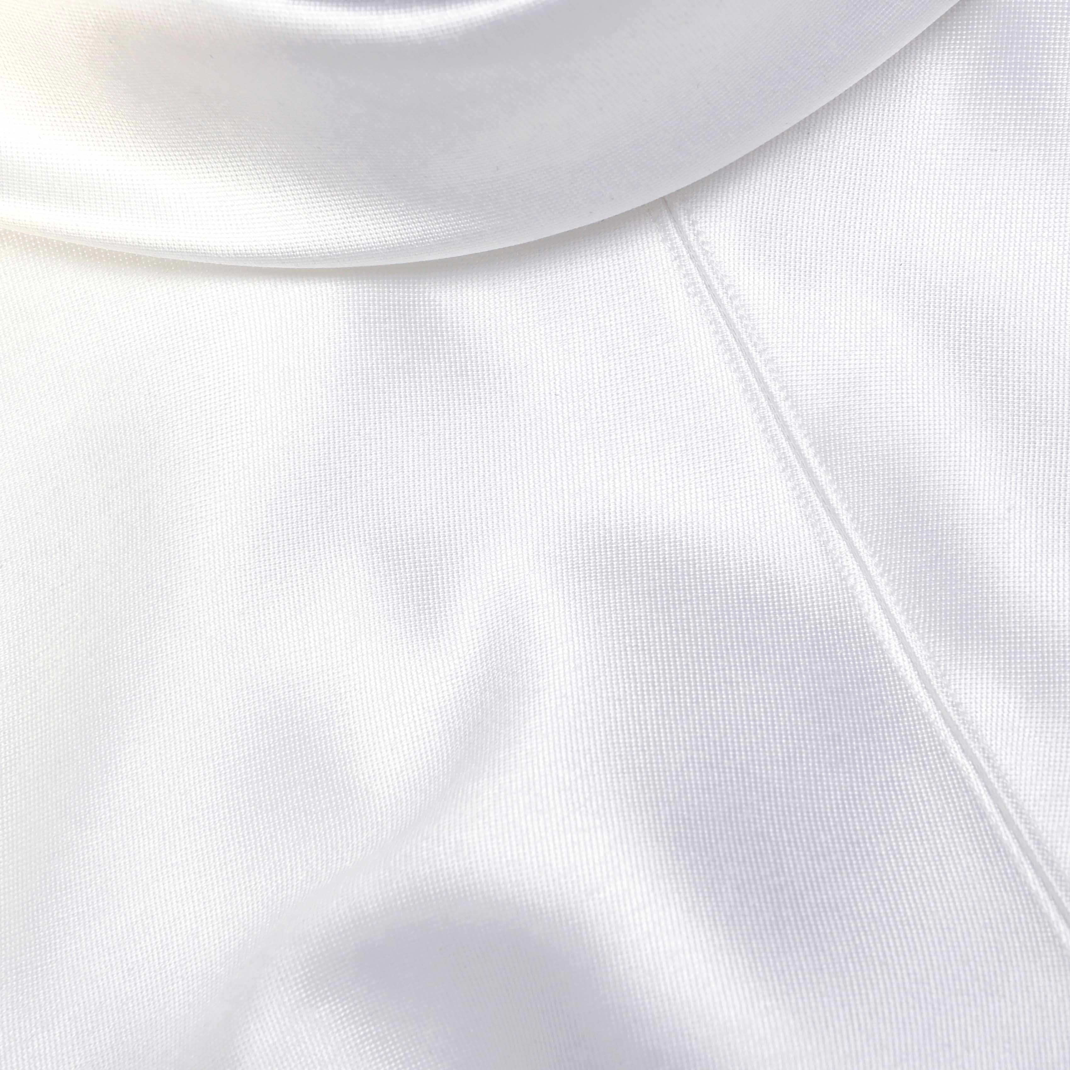 White Taffeta Collared Maxi Dress