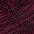 Burgundy Jersey Gathered Midi Dress