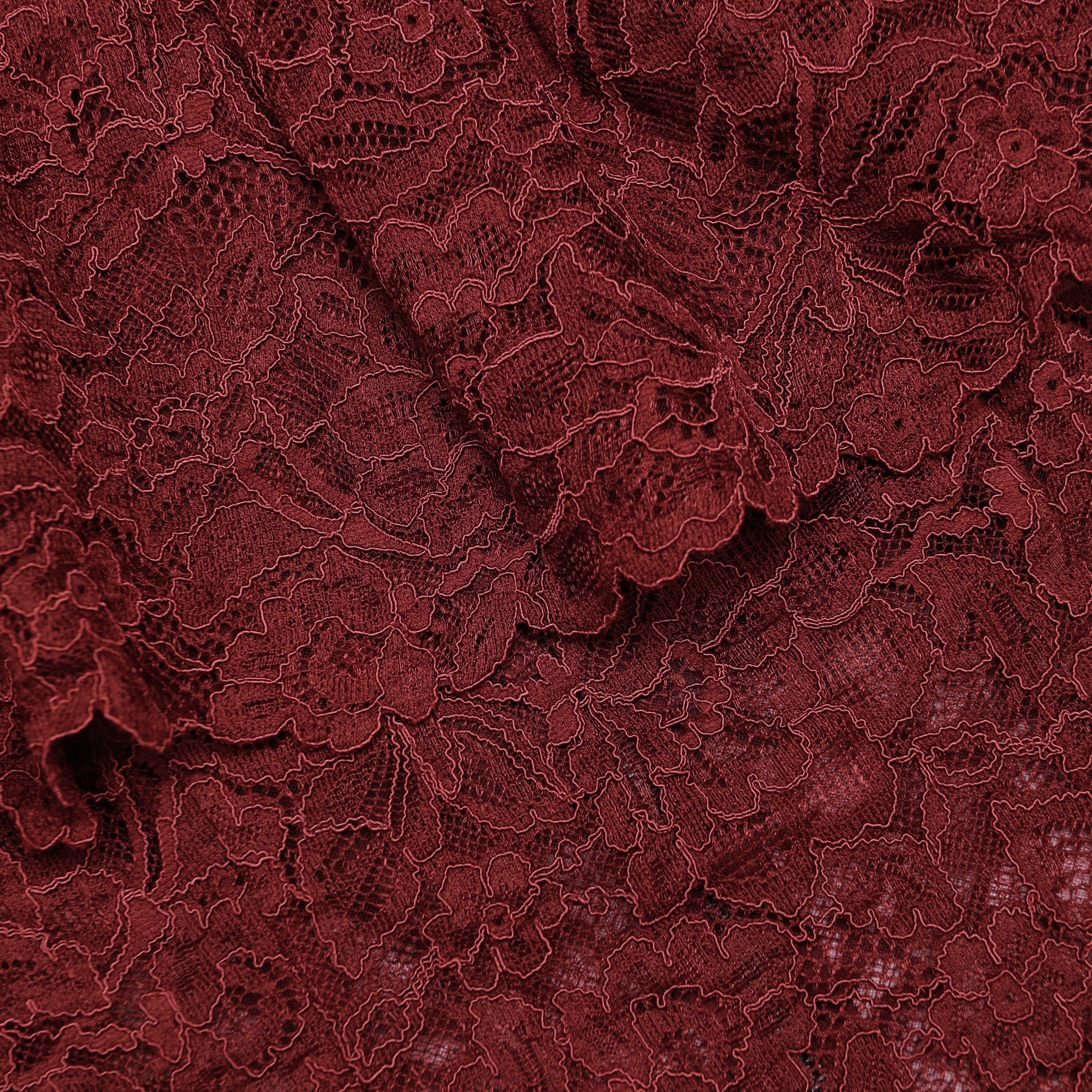 Burgundy Lace Cape Top