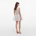 White Tulle Lace Mini Dress