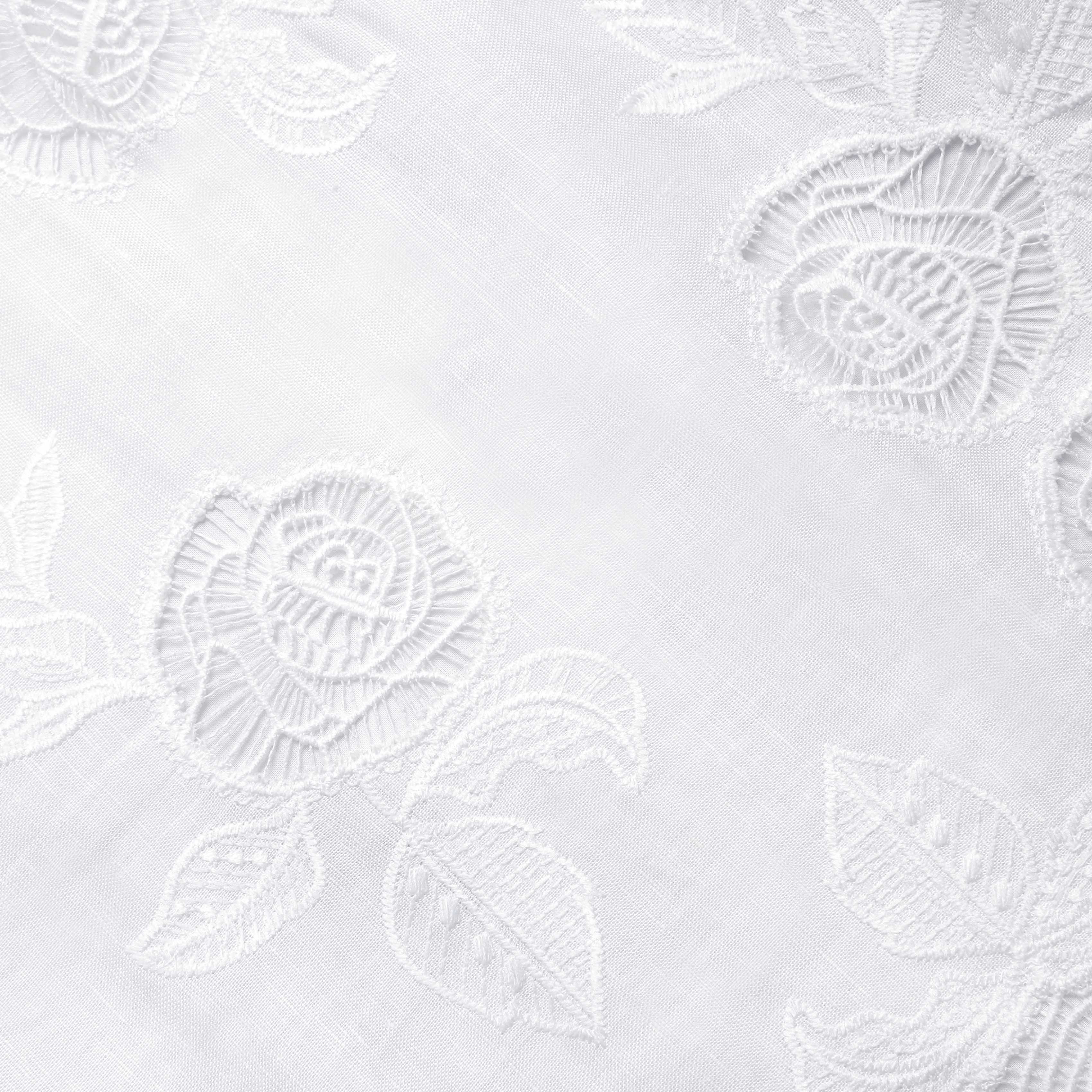 White Linen Blend Halterneck Midi Dress