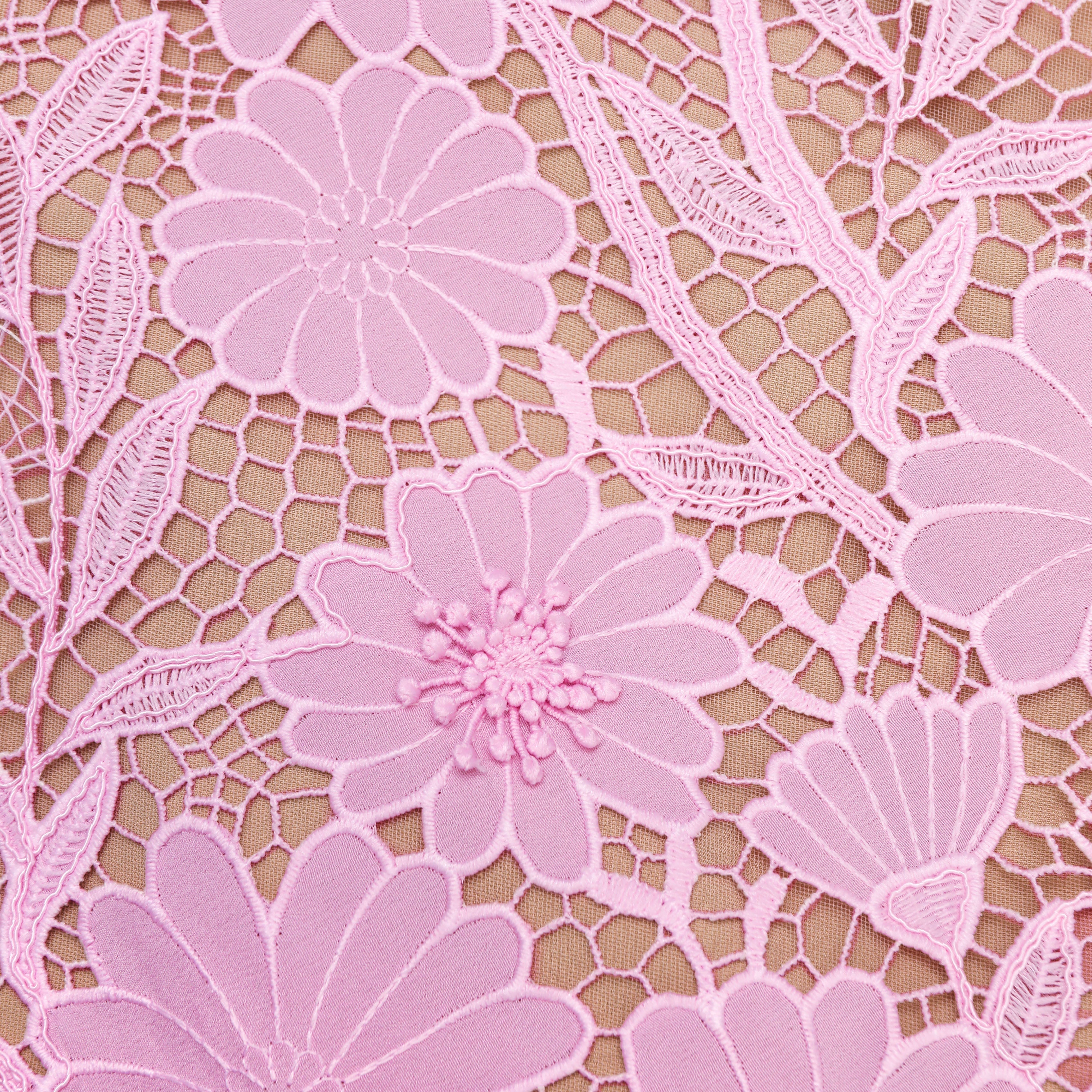 Pink Lace Mini Dress