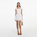 White Ramie Mini Dress